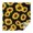 Black Yellow Sunflower, variant on Beige Sunflower Pattern Square Tablecloth,Waterproof Square Table Cover,Wipeable Spillproof Washable Table Cover for Home Kitchen Party Decor 42"X42"(107x107cm)