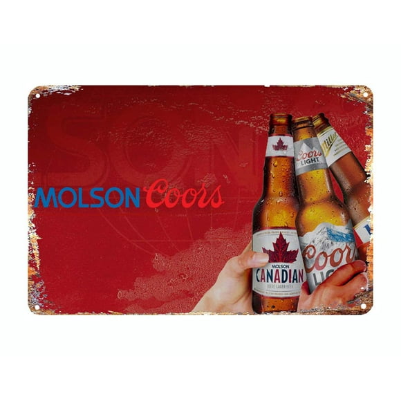 Molson Coors Canadian brewery bar pub metal tin sign vintage style reproduction 12 x 8 inches