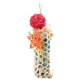 thumbnail image 3 of Xirurus Colorful Parrot Climbing Toys Bird Hanging Cage Chewing Toys with Bell Natural Wood Bamboo Foot Foraging Block String Pet Supplies for Cockatiels Parakeets (11.8 inches / 30 cm), 3 of 9