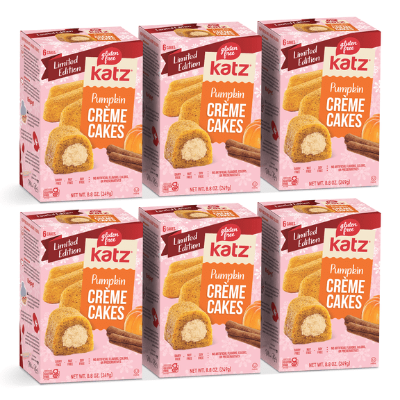 Katz Gluten Free Creme Cakes - Pumpkin |Gluten Free, Dairy Free, Nut Free, Soy Free, Kosher | (6 Pack, 8.8 Ounce Each)