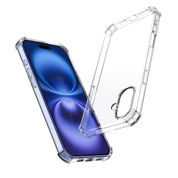 Ebizware for iphone 16 Plus Phone Case , Non-Yellowing Shockproof Crystal Clear Case Cover for Apple iphone 16 Plus 6.7", Full Body Protective Slim Bumper