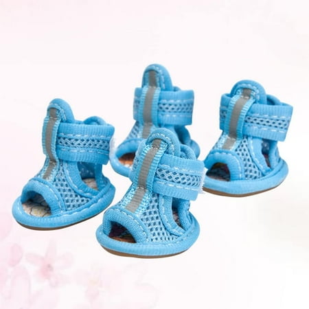 Mesh Breathable Dog Sandals Summer Dog Booties for Hot Pavement Dog Boots Paw Protectors Dog Shoes for Small Dog Puppy (5x6cm)