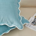 thumbnail image 4 of Fundas de cojín Mayler Yee de algodón y lino festoneadas, color azul, 4 of 6