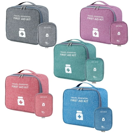 Visland First Aid Bag First Aid Kit Empty Medical Storage Bag Red Trauma Bag for Camping,Waterproof Oxford Cloth Wound Trauma Bag