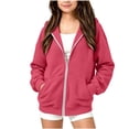 thumbnail image 2 of Girls Hoodies Sweatshirt Casual Long Sleeve Hooded Outwear Jackets with Pockets, 2 of 8