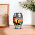 thumbnail image 7 of JAGASY Cat Mini Urn for Ashes for Mother, Teal Blue Small Keepsake Urns for Human Ashes, Ocean Sunset Grassy Cliff & Yellow Blue Sky Decorative Urns for Couple, Memorial Urn for Father, (3 Inch), 7 of 7