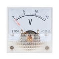 thumbnail image 1 of Unique Bargains DC 0-15V Analog Panel Voltage Gauge Volt Meter 91C4 2.5% Error, 1 of 5