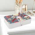 thumbnail image 6 of Skeleton Jewelry Display Earring Holder Jewelry Box, PU Leather Organizer with Removable Compartment, Portable, 6 of 6