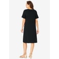 thumbnail image 2 of Woman Within Plus Size Perfect Short-Sleeve V-Neck Tee Dress, 2 of 6