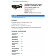 thumbnail image 2 of High Beam and Low Beam Headlight Connector - Compatible with 2018 - 2020 Mitsubishi Eclipse Cross 2019, 2 of 2
