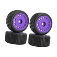 thumbnail image 4 of Xuanheng 4Pcs Wheels Rims Set Modification Replacement for Micro T 244016 1/28 RC Car Purple, 4 of 6
