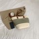 thumbnail image 3 of Bolsa Bolso de ganchillo para mujer, bolso de hombro de paja suave, bolso de playa de viaje de verano (verde), 3 of 6