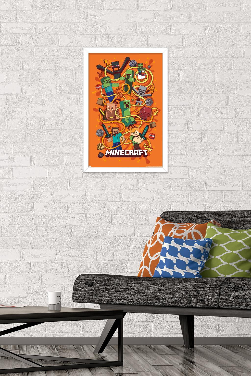 Minecraft - Funtage Wall Poster, 14.725" x 22.375" Framed
