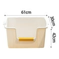 thumbnail image 3 of Caja de arena semiabierta para gatos Yuyangstore Bandeja de arena para gatos Blanco, 3 of 8