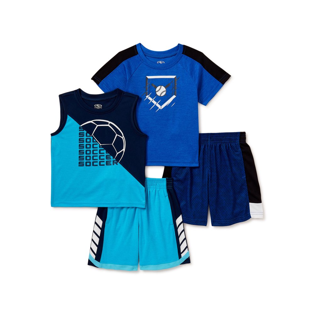 Athletic Works - Athletic Works Baby Boy & Toddler Boy Active Short ...