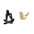 thumbnail image 1 of Figura de escritorio,Escultura abstracta de pensador para decoración de oficina y hogar.,Figura de pájaros,Figura de pájaro dorado,decoración del hogar,estatua de animal,Estatuas, 1 of 8