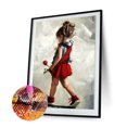 thumbnail image 2 of Kit 5D DIY Chica en Vestido Rojo Pintura de diamante redondo Completo Wdftyju NH537, 2 of 9