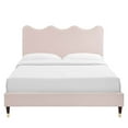 thumbnail image 6 of Modway Current Performance Velvet King Platform Bed in Pink, 6 of 10
