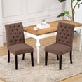 thumbnail image 2 of Costaelm Jameson Fabric Tufted Dining Side Chair 2 Pc Set in Brown, 2 of 9