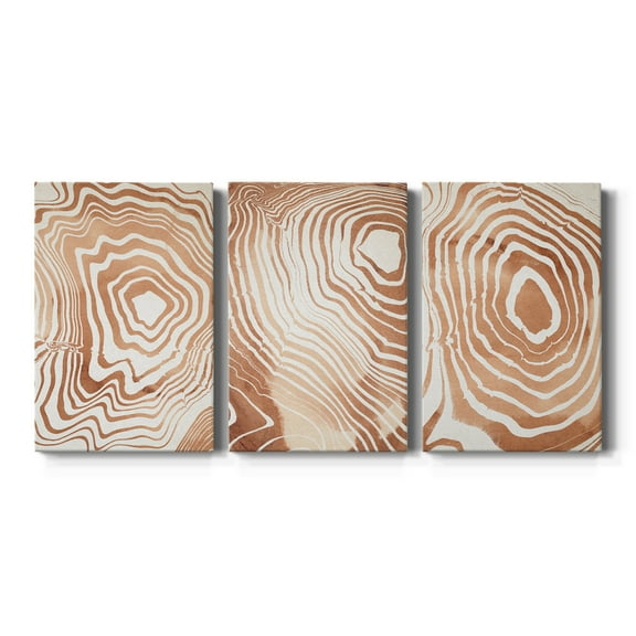 Wood Grain Suminagashi I Premium Gallery Wrapped Canvas - Ready to Hang - 12 x 18 Each