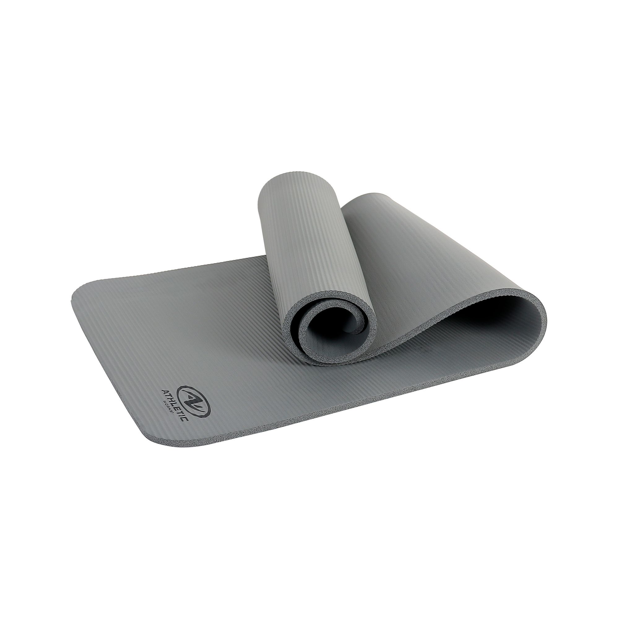 Athletic Works 12mm Fitness Mat, Gray photo 1