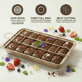 thumbnail image 4 of Non-Stick Brownie Pans, Brownie Pan with Dividers, Makes 18 Cakes at Once, 12×7×2 Detachable Carbon Steel Brownie Pan for Cakes/Cookies/Breads, Send Goods from Local Warehouse, 4 of 8