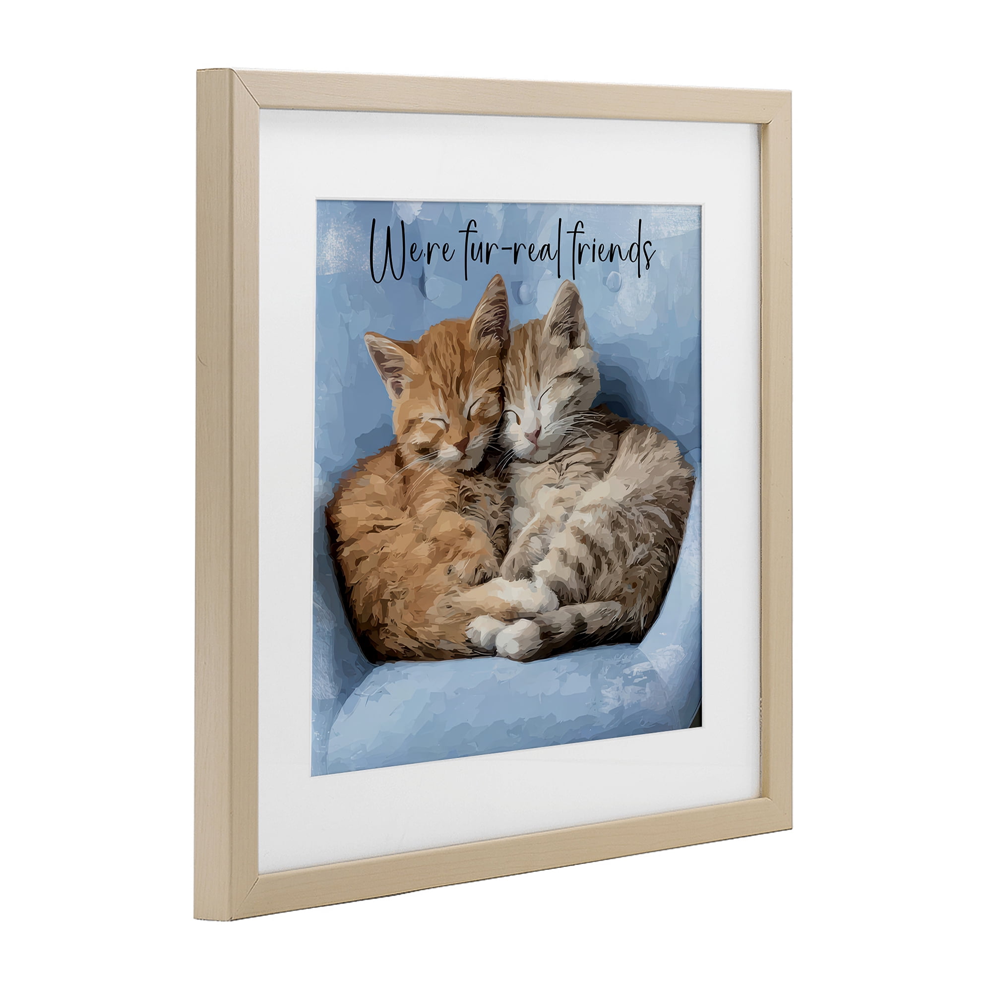 Stupell Industries We're Fur-Real Friends Birch Framed Print Under Glass, design by Kim Curinga