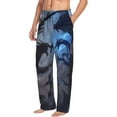 thumbnail image 6 of Sikiie Black And Blue Lightning Dragon Mens Pajama Pants Sleep & Lounge Pants, PJ Bottoms With elastic waistb and Pockets X-Large, 6 of 6