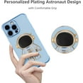 thumbnail image 2 of for iPhone 13 Pro Case Cute 6D Astronaut Case with Stand Function Luxury Plating Case Cover Slim Fit Soft TPU Shockproof Bumper Protective Electroplated Case for Girls Boys,6.1 inch,Blue, 2 of 6