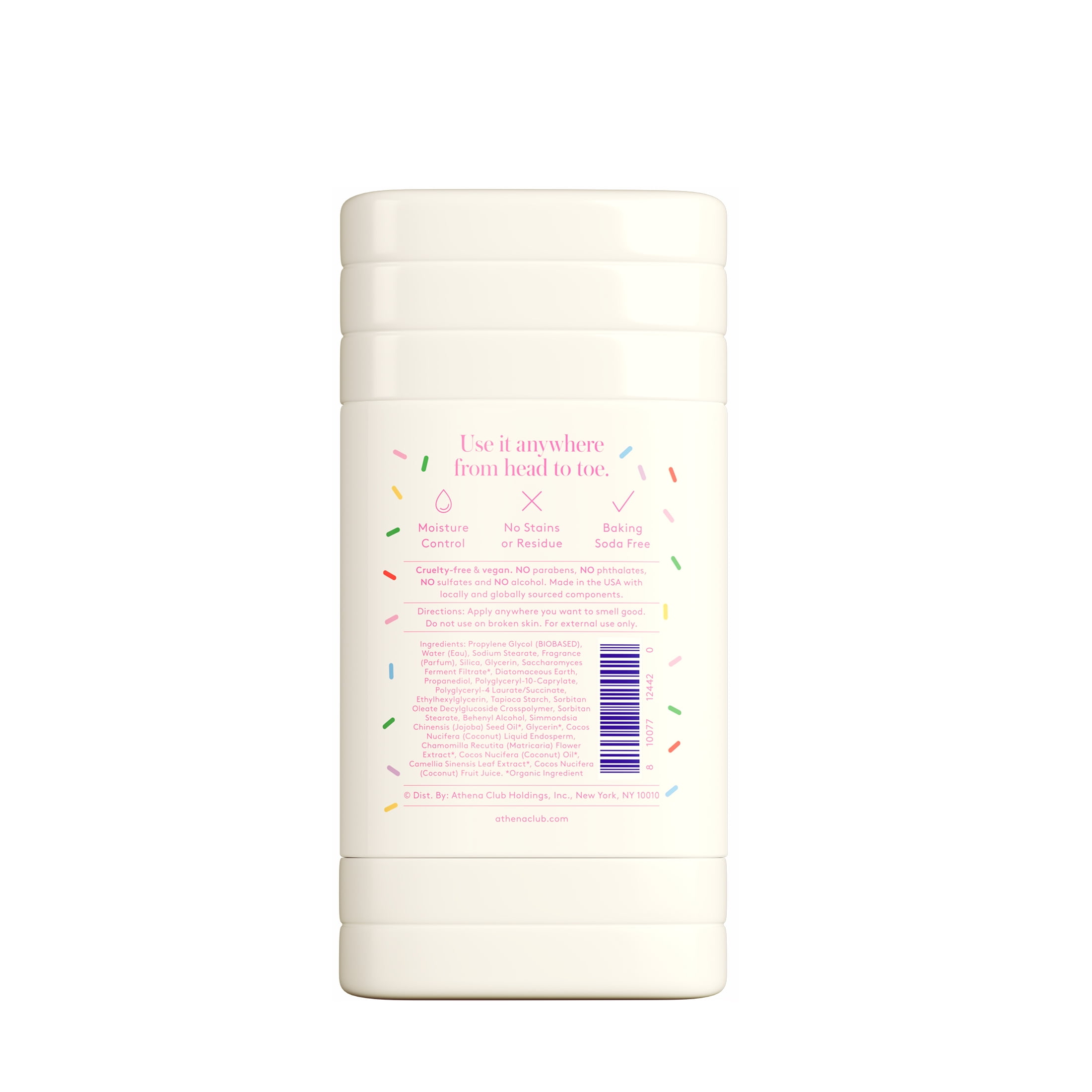 Athena Club Women's All Over Deodorant - Sugar Cookie - 3 Fl Oz, Natural, Aluminum-Free