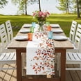 thumbnail image 4 of Table Runners 36 Inches Long Dress Scarves, Brown Eucalyptus Leaves Farmhouse Kitchen/Dining Table Runner, Short Coffee Tablerunners, Summer Botanical Watercolor 13x36 Inch, 4 of 9