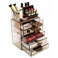 thumbnail image 7 of Sorbus Acrylic Cosmetic Makeup and Jewelry Storage Case Display - Spacious Design - Great for Bathroom, Dresser, Vanity and Countertop (3 Large, 4 Small Drawers, Bronze Glow), 7 of 7