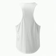 thumbnail image 4 of HCNTES Men's Workout Tank TopsSleeveless T Shirts Athletic Running Gym Beach Muscle Tee men's shorts on  for 6$(L,White), 4 of 5