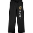 thumbnail image 2 of Mens Black Mandalorian Baby Grogu The Child Sleep Pajama Pants-Large, 2 of 7