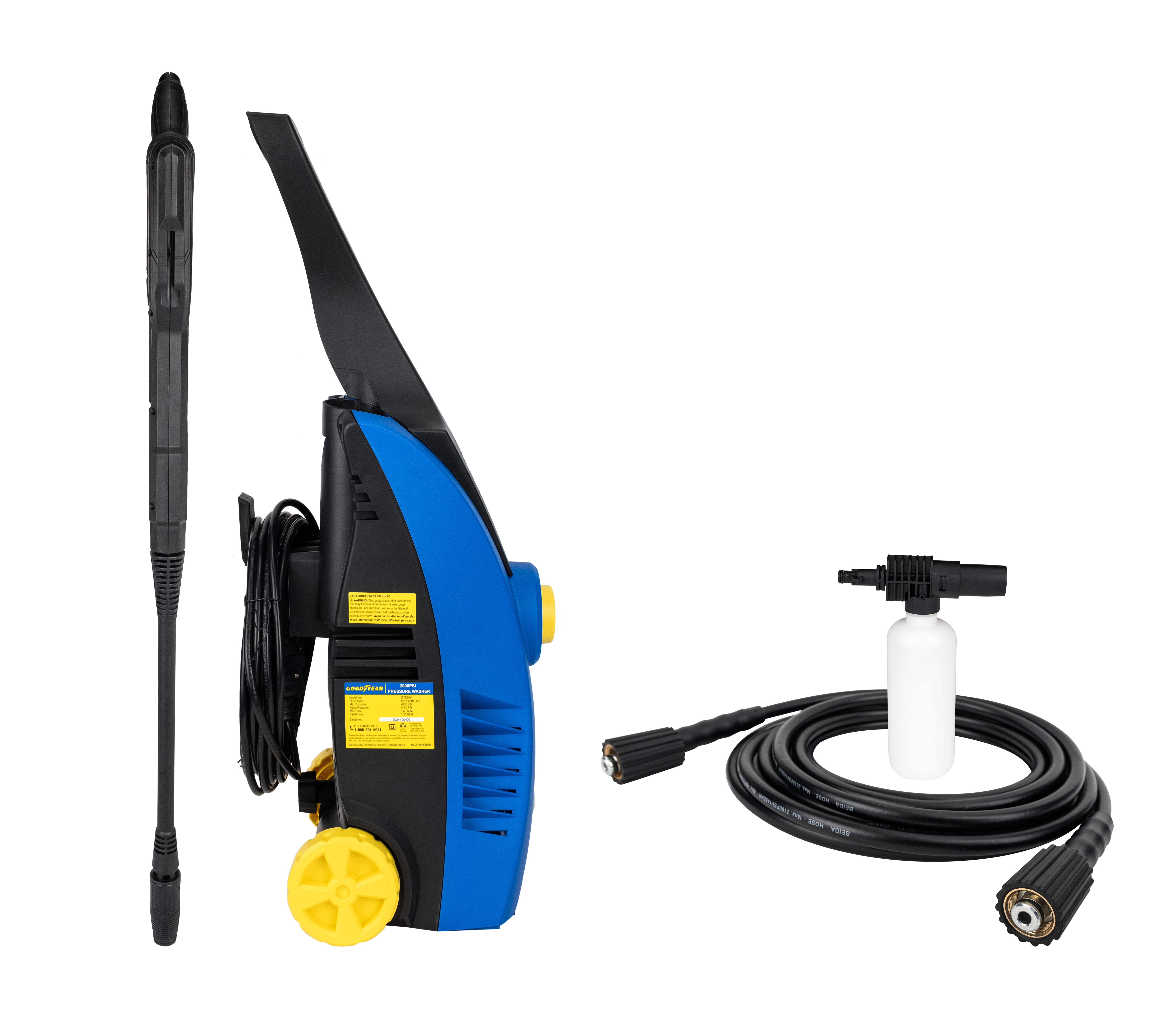 Goodyear 2,000 PSI 1.6 GPM Electric Pressure Washer with Soap Bottle