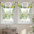 thumbnail image 2 of LALILO Kitchen Curtain Valance Vintage Floral Spring Flowers Rod Pocket Window Curtain 52"x 18" Set of 2, 2 of 7