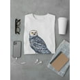 thumbnail image 3 of Painting Of Snow Owl Bird Tee Men's -Image by Shutterstock, 3 of 4