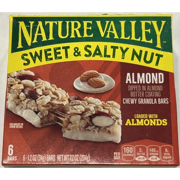 Nature Valley Sweet & Salty Nut Chewy Granola Bars Almond (Pack of 18)