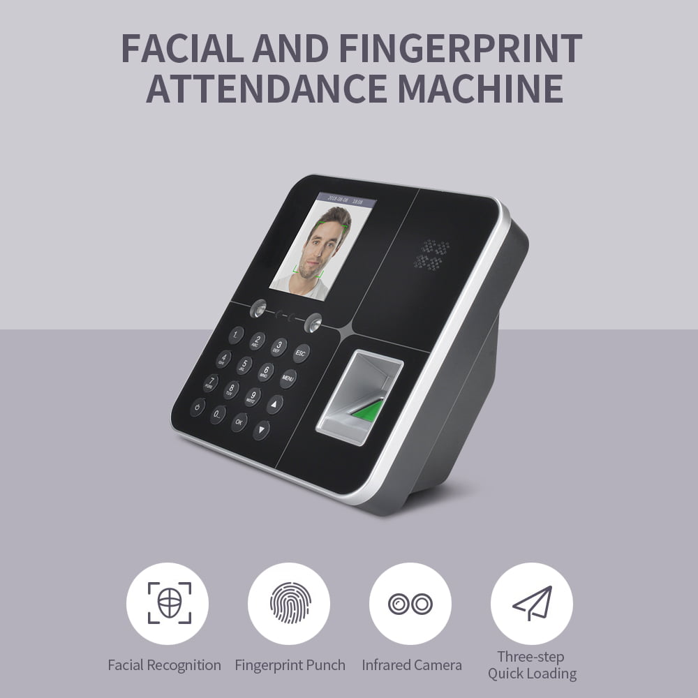 2.8'' LCD Mix Biometric Facial Fingerprint Recognition Attendance Machine G6Y4 