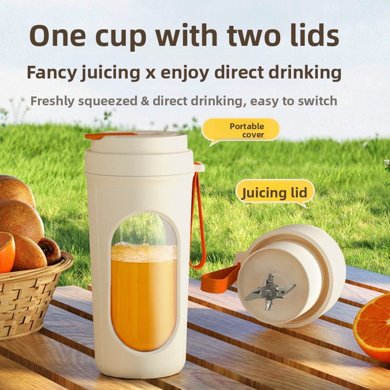 Portable multifunctional small juicer, 1500 mAh battery capacity, 12-blade steel knife, Type-c charging port, safety lock design.