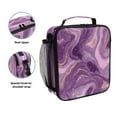 thumbnail image 2 of 10.5X9.5in Square Insulated Lunch Bag Leak-proof Lunch Box for Outdoor Work Picnic Hints Of Pink Marble, 2 of 6