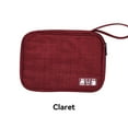 thumbnail image 4 of maskred Portable Data Charging Cable Case Carrying Bag Charger Earphone Wire Storage Bags Electronics Device Outdoor Travel Wine Red, 4 of 6