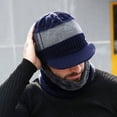 thumbnail image 3 of Tuque d'Hiver Chaude pour Homme en Tricot + Bavettes, Doublée en Molleton, avec Bord, 3 of 6
