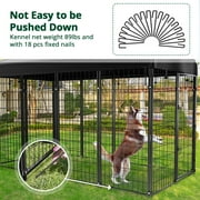 DOMIPET Heavy Duty Extra Large Outdoor Dog Kennel Pet Playpen,8.2 ft. x 4 ft. x 5.4 ft, Dog Pen Fence with Waterproof Roof Cover