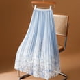 thumbnail image 2 of Busydd Maxi Skirts for Women Fashion Floral Print Pleated Skirt Casual Mesh A-Line Long Skirts Free Size, 2 of 8