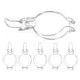 thumbnail image 1 of Minkissy 6pcs Silver Mason Jar Wire Accessories for Kitchen Storage with Airtight Closure, 1 of 8