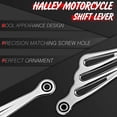thumbnail image 4 of Palanca de cambio de marchas para motocicleta, ala CNC plateada de 31CM para Harley Trike, modelo Touring Road King Softail 1984-2015 2016 2017 JM, 4 of 5