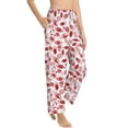 thumbnail image 6 of Salouo Red Football Print Women's Pajama Pants Casual Loose Sweatpants PJs Flowy Pants Drawstring Palazzo for Women Wide Leg Pants Lounge Pajama -Large, 6 of 8
