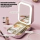 thumbnail image 2 of Women Cosmetic Bag with LED Mirror Waterproof Durable Zipper Pouch Travel Makeup Bag for Women Girls Cosmetic Bag Organizer, 2 of 5