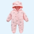 thumbnail image 2 of lulshou Baby Romper with Hood, Thick and Warm Jumpsuit Long Sleeved Hooded for Newborn Infant, 2 of 3